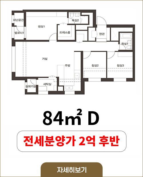 84D타입, 전세분양가 2억 후반