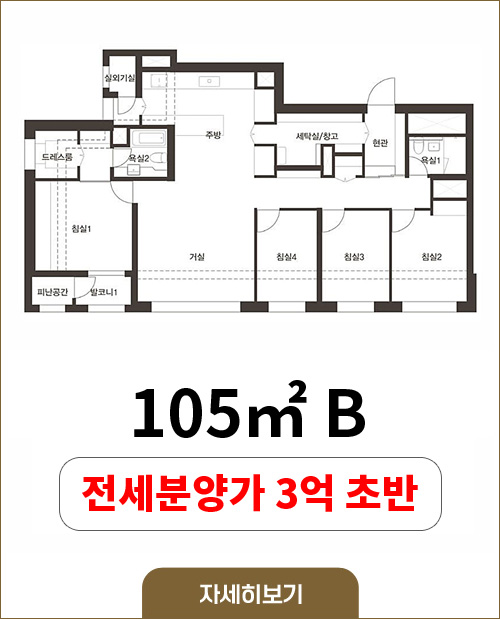 105B타입, 전세분양가 3억 초반